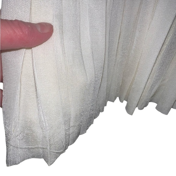 NWOT Ralph Lauren Purple Label Ivory Pleated Midi Dress Made In Italy Medium - Picture 3 of 12